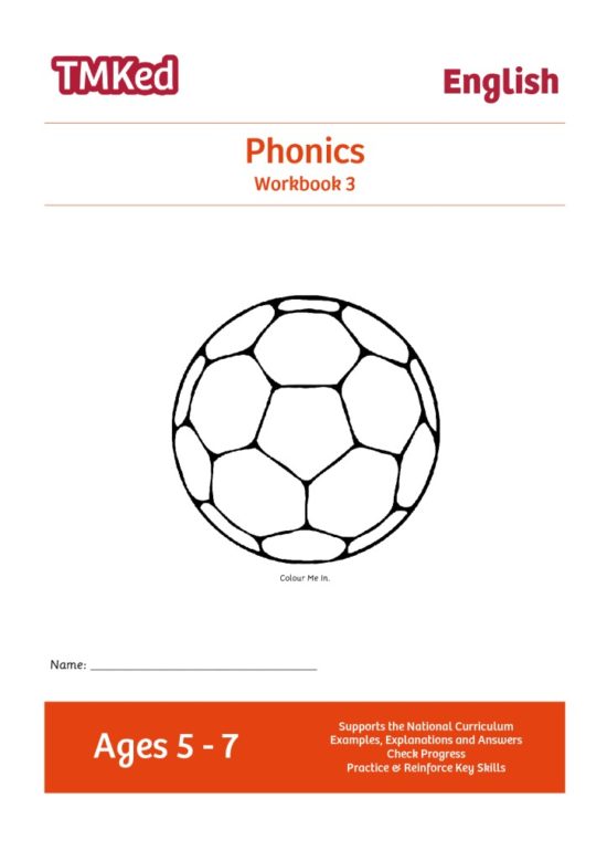 Key stage 1 phonics worksheets for kids - Phonics workbook 3, 5-7 years
